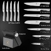 imarku 14pcs Knife Sets for Kitchen with Block,Kitchen Knife Set with Built-in Sharpener,Stainless Steel Chef Knife Set with Lightning Stripes Handle - 2 of 4