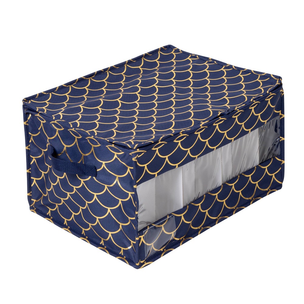 Honey-Can-Do 2pc Stemware Storage - Navy/Gold