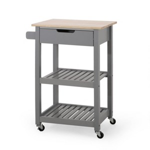 Dade Kitchen Cart with Wheels - Christopher Knight Home - 1 of 4