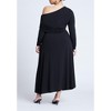 ELOQUII Women's Plus Size Knit Shirred Dress - 3 of 4