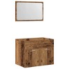 vidaXL 2 Piece Bathroom Furniture Set Old Wood Engineered Wood - 2 of 4