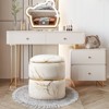 NicBex Set of 2 Round Storage Ottoman,Vanity Stool with Removable Lid,Foot Rest Ottoman with Storage for Living Room,Bedroom,Office - 2 of 4