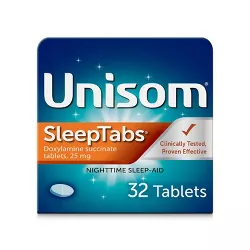 Unisom SleepTabs Nighttime Sleep Aid Tablets - Doxylamine Succinate - 32ct