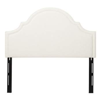 Jennifer Taylor Home Catherine Upholstered Queen Headboard, Antique White Woven