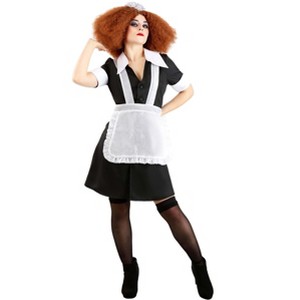 HalloweenCostumes.com Large  Women  Adult Rocky Horror Show Magenta Costume - Classic Movie Outfit for Halloween,  Cosplay, Role-Playing, White/Black - 1 of 4