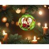 HomeRoots Charming Cat in a Heart Hand Painted Mouth Blown Glass Ornament - 2 of 4