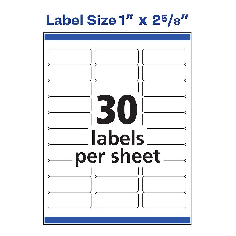 Avery Mailing Labels Address 1"x2-5/8" 750/PK Glossy WE 6526, 4 of 10