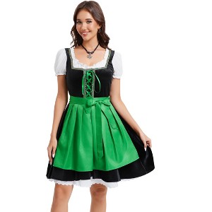 Womens Dress 2 Pieces Costumes for Traditional Carnival Halloween Midi Dress - 1 of 4