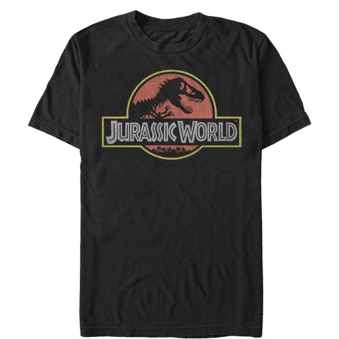 Men s Jurassic World Iconic Logo T Shirt Black Medium