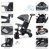 Kinder King 7 in 1 Kids Baby Stroller Tricycle Folding Toddler Trike w/Adjustable Push Handle - 2 of 4