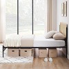2 Set Full Bed Frame with Rattan Headboard,Bed Boho Style with Strong Metal Slats Support,Under Bed Storage,Noise-Free,No Box Spring Needed,Light Oak - 4 of 4