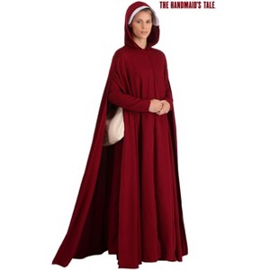 HalloweenCostumes.com Handmaid's Tale Adult Deluxe Cloak Costume Womens, Crimson Red Hooded Robe Halloween Outfit - 1 of 4