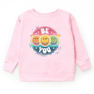 The Juniper Shop SmileyWorld Be You Rainbow Circle Youth Sweatshirt - 1 of 3