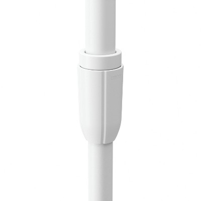 White Adjustable Tension Curtain Rod and Room Divider