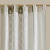 Kumasinova 84"/95"/108" 100% Cotton Printed Curtains Panel,Window Curtains with Chenille Stripe&Lining,Bedroom Curtains for Living Room - 4 of 4