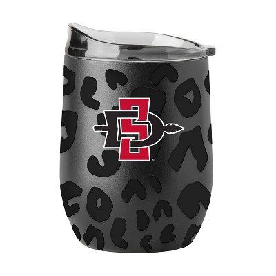 NCAA San Diego State Aztecs 16oz Black Leopard Stainless Steel Wine Tumbler