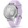 Garmin Lily 2 Active Smartwatch Silver w/ Purple Silicone Band + 2 Yr Warranty Pack - 2 of 4
