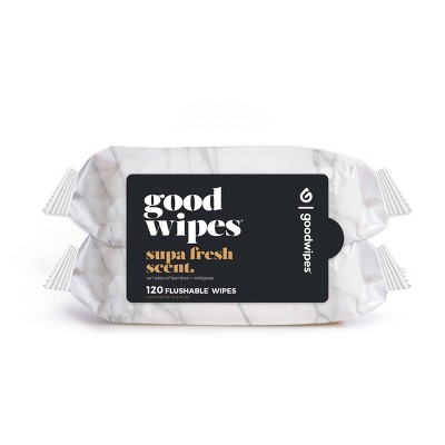 Goodwipes Supa Fresh Flushable Wipes - 2pk/60ct