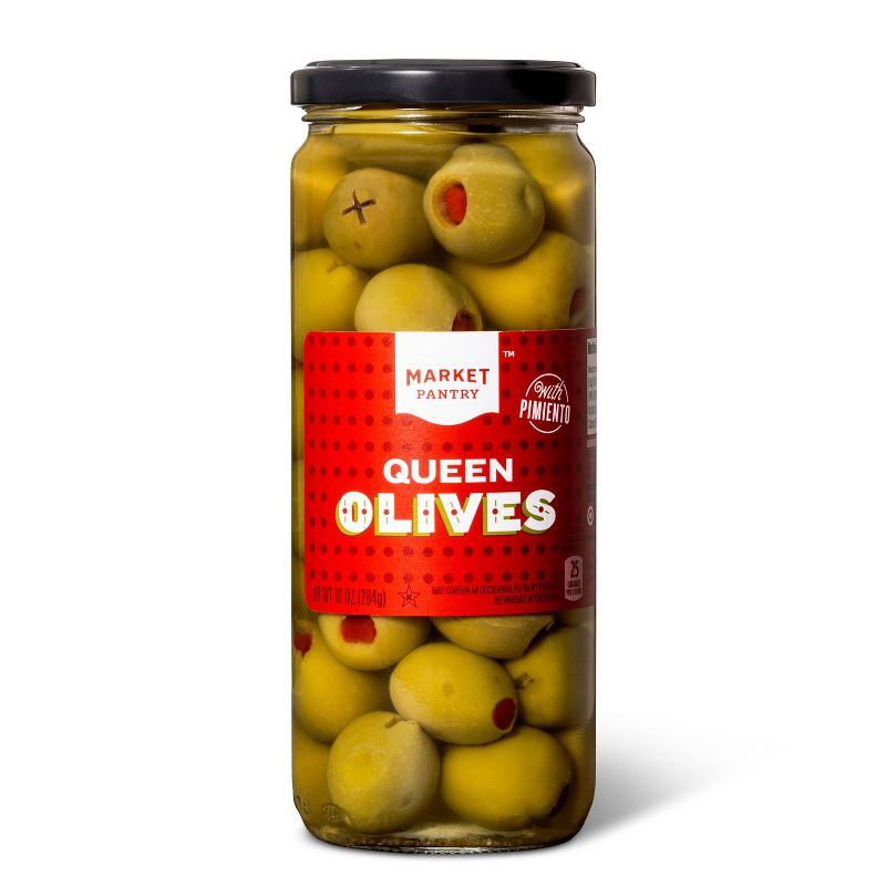 Queen Size Spanish Olives - 10oz - Market Pantry&#8482;, 1 of 4