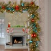 National Tree Company Pre-Lit Artificial Christmas Garland, Green, Evergreen, With Berry Clusters, Ribbon, Ball Ornaments, Plug In,9 Feet - 2 of 4