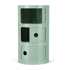 Haitral 3 Drawer Barrel Nightstand Green - 1 of 4