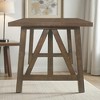 Mshliw 71" Farmhouse Dining Table with Solid Wood Frame and Faux Wood Top, Rectangular 6-Person Dining Table for Kitchen or Dining Room - 4 of 4
