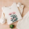 Simply Sage Market Pink Daisies Watercolor Lightweight Garment Dyed Sweatshirt - 3 of 4