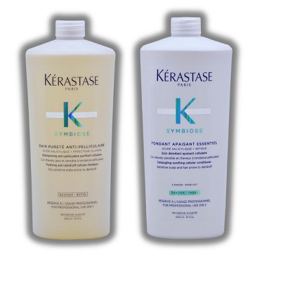Kerastase Paris Symbiose Anti-Dandruff Shampoo & Conditioner Duo – 34 oz. Set For Dandruff-Prone Hair /Soothes & Hydrates Dry Hair & Scalp