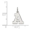 Black Bow Jewelry Sterling Silver, Amanda Collection Small Block Style Initial A Pendant - 4 of 4