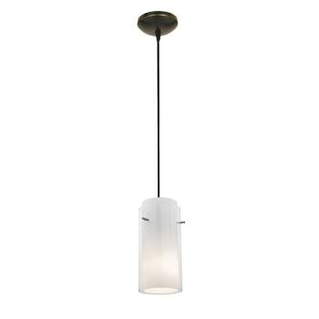 Access Lighting Glass`n Glass Cylinder 1 - Light Pendant in  Oil Rubbed Bronze