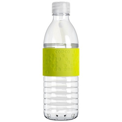 Copco Hydra Water Bottle 16.9 Ounce Non Slip Sleeve BPA Free Tritan Plastic Reusable