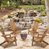 SKONYON 2 PCS Foldable Cedar Adirondack Chair Outdoor Wood Lounger Chair - 2 of 4