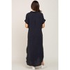 PinkBlush Charcoal Button Down Maternity Midi Dress - 3 of 4
