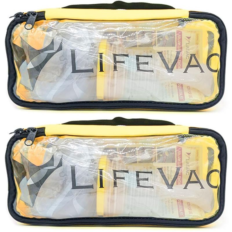 LifeVac Travel Kit, Pack of 2 Choking Rescue Devices for Infants, Kids and Adults | First Aid Airway Blockage Assist Devices, Yellow, 3 of 13
