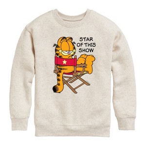 Boys' - Garfield - Star Of This Show Graphic Long Sleeve Fleece Sweatshirt - 1 of 4