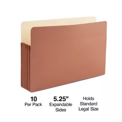 MyOfficeInnovations Expanding File Pockets 5-1/4" Expansion Legal Size 10/Pack 418343
