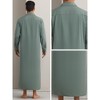 INSPIRE CHIC Men's Long Sleeves Collared Neck Full Length Nightwear - 4 of 4