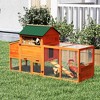 BENCMATE Pet Crates And Houses Colorful Pattern Portable Mobile Chicken Coop, With Egg-Laying Boxes, Activity Area, Orange, 82.30"*22.80"*44.90" - 4 of 4