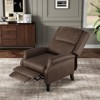 Kumasinova Pushback Recliner Chair,Faux Leather Accent Chair with Ergonomic Back and Lumbar Support,Lounge Chair for Living Room,Bedroom,Office,Brown - 2 of 4