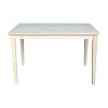 International Concepts 30' X 48' Solid Wood Dining Table with Shaker Legs Unfinished: Mid-Century Style, Seats 6 - 2 of 4