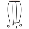 vidaXL Terracotta & Black Mosaic Tables Set - Versatile, Weatherproof Ceramic Top Tables with Iron Frame for Indoor/Outdoor Decor - 4 of 4