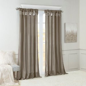 Kumasinova 84"/95"/108"/120" DIY Twist Tab Top Curtains,Elegant Living Room Curtains Panel with Lining,Window Curtains for Bedroom&Kitchen - 1 of 4