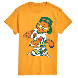 Men's - Garfield - Street Fashion Peace Pose Short Sleeve Graphic T-Shirt - 1 of 3
