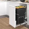 Garvee 1×30 QT Garbage Waste Recycling Bin - Pull-Out Trash Can with Full Extension Slides, Space-Saving Design - 4 of 4