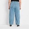 Women's Mid-Rise Studded Barrel Leg Jeans - Future Collective Blue Denim - 2 of 3