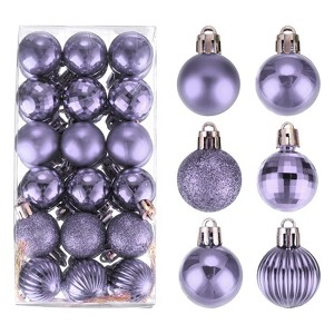 Unique Bargains Shatterproof Home Party Decorative Christmas Tree Hanging Ball Ornaments 36 Pcs - 1 of 4
