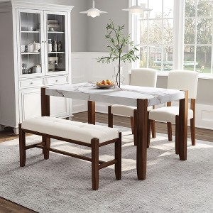 CAVINAS Dining Table Set for 4 Kitchen Table Modern Dining Table Space-Saving Dinette for Kitchen Dining Room, Small Space - 1 of 4