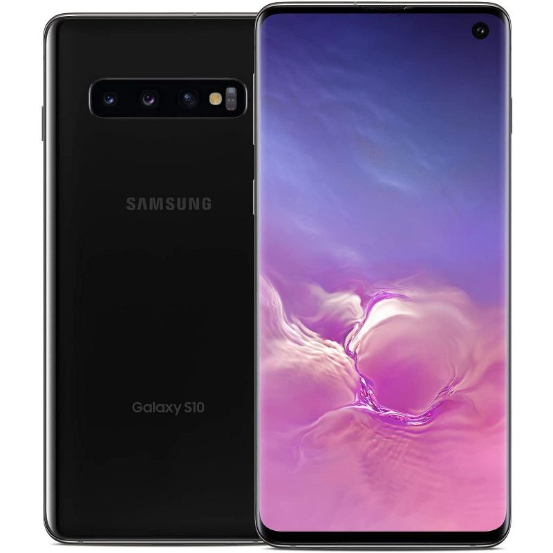 Manufacturer Refurbished Samsung Galaxy S10 G973U (Fully Unlocked) 128GB Prism Black (Grade A), 1 of 4