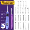 Zcvtbye Rechargeable Lighted Crochet Hook Set with Stitch Counter, 18 Interchangeable Metal Heads, Ergonomic Handle – Gift for Knitters - 4 of 4