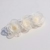 Anna-Kaci 3-Piece Sheer Fabric Rose Flower Hair Clips Set for Elegant Styling 4x1.5in - 4 of 4